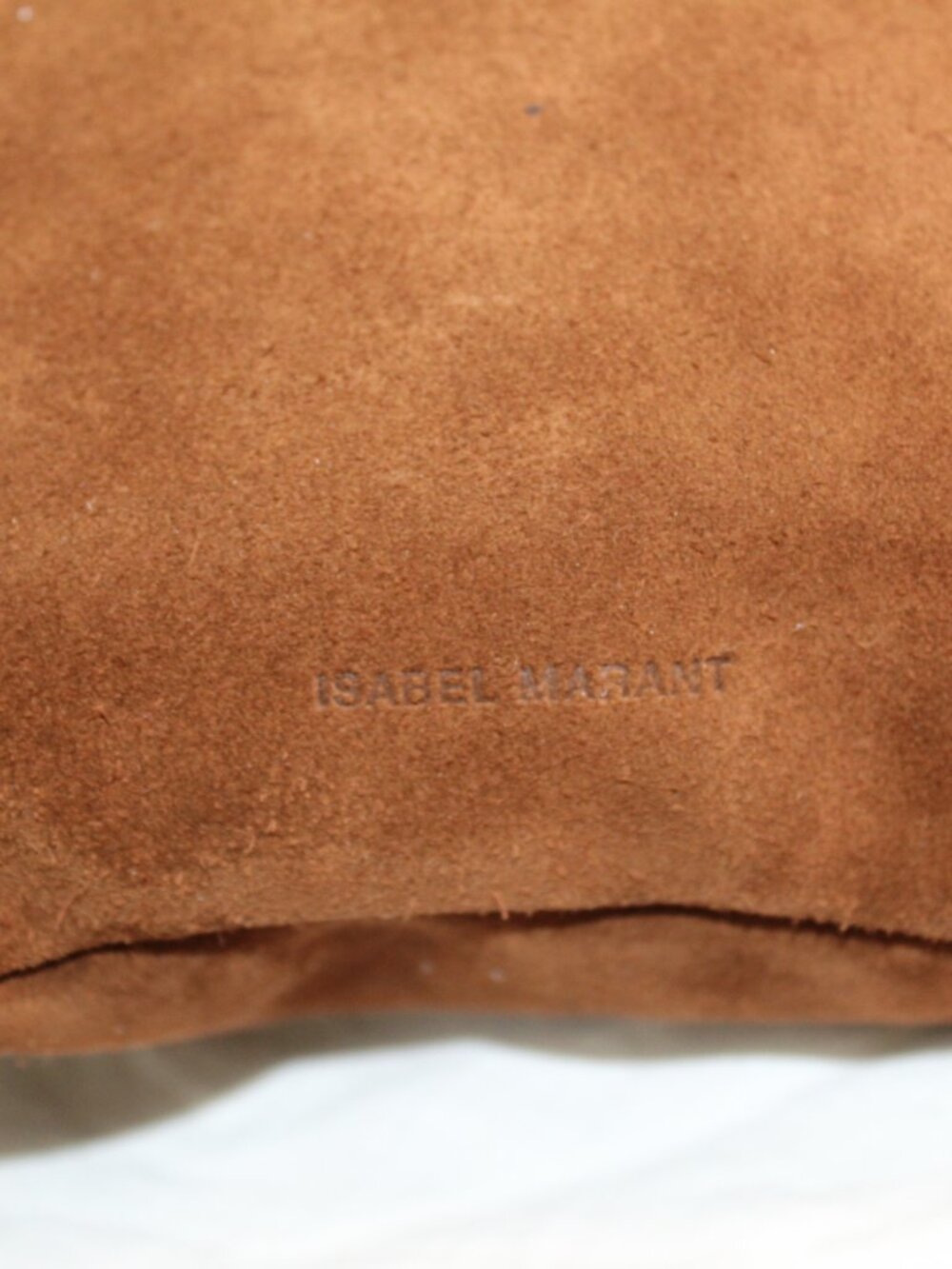 NEW Isabel Marant Tyag Hobo Suede Leather Brown Crossbody Shoulder Bag - Picture 9 of 10